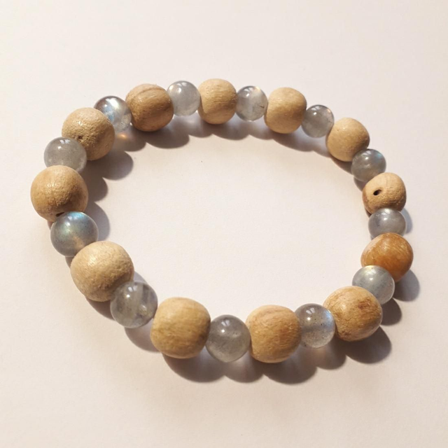Labradorite AA Palo Santo Bracelet