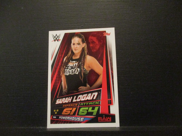 Sarah Logan - Raw Slam Attax Universe Original Trading Card #50