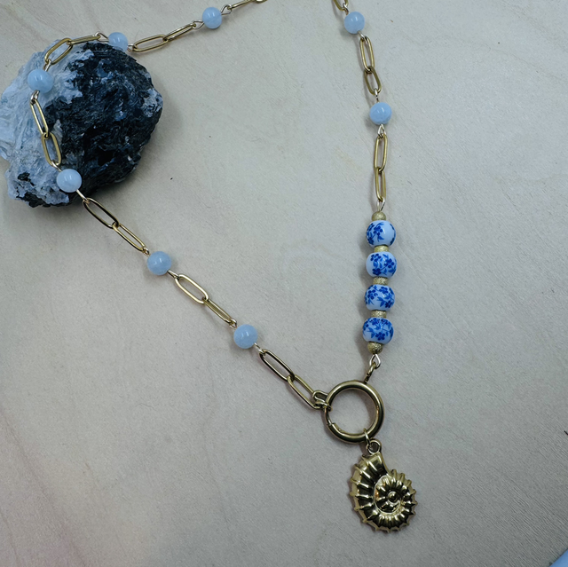 Collier ARIEL aigue marine 