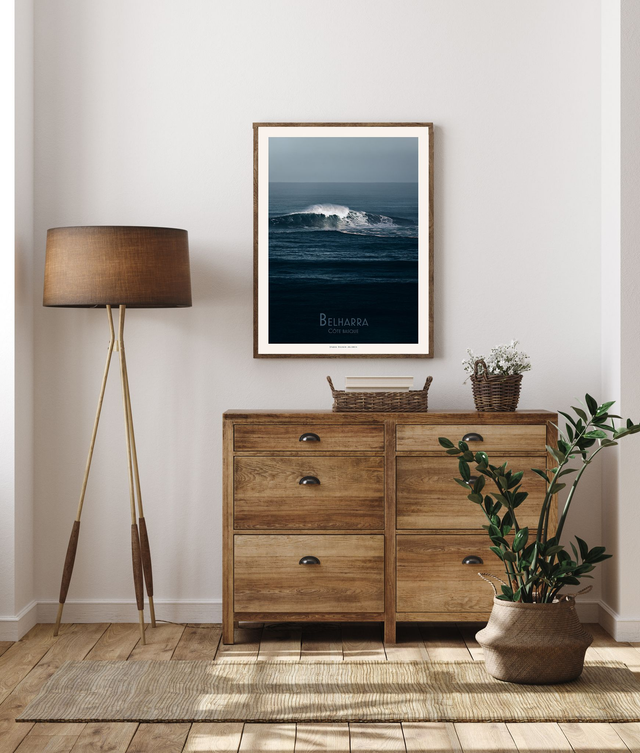 Affiche - Belharra - La vague du pays basque - 30x40cm