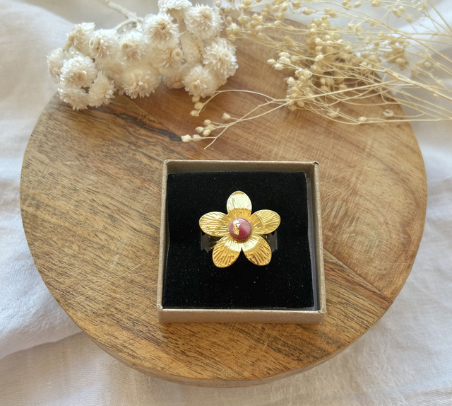 Bague fleur - bégonia