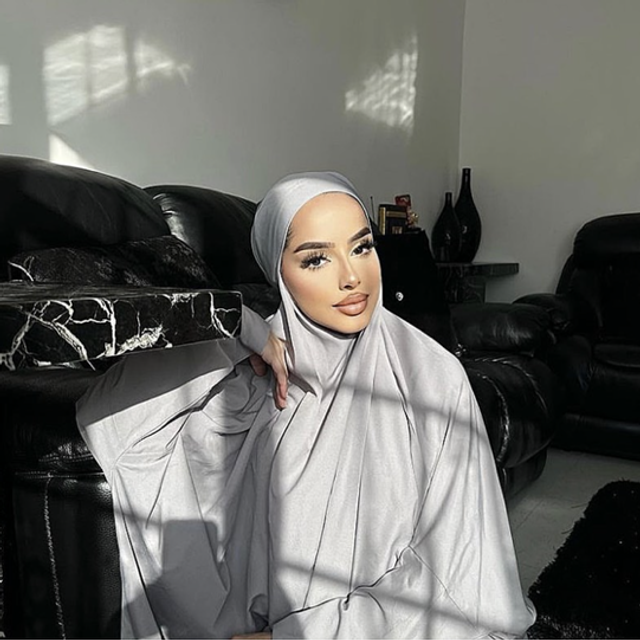 Grey Plush Jilbaab