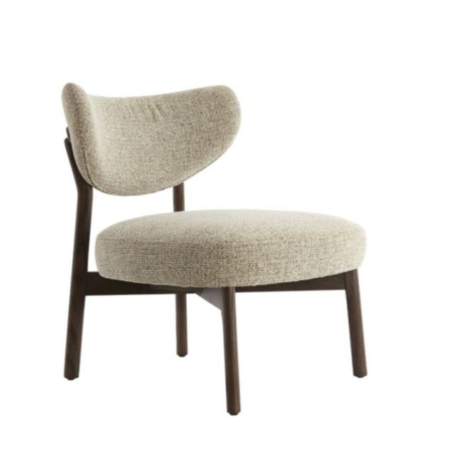 UTSIRA - low chair cream/dark wood