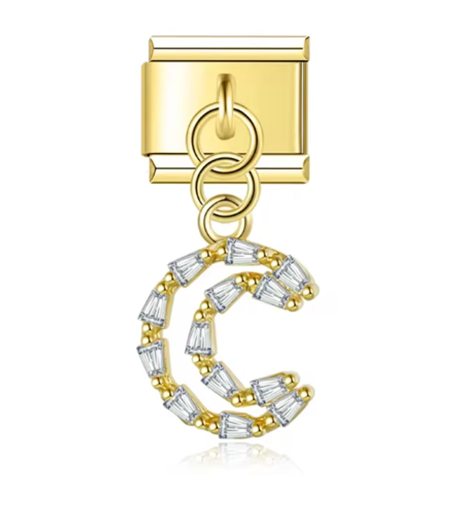 Charm Luna con Mostacillas Dorado