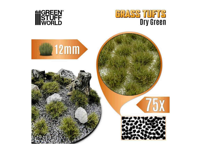 Touffes d'herbe - Tuft 12 mm - Vert Sec GSW 12941