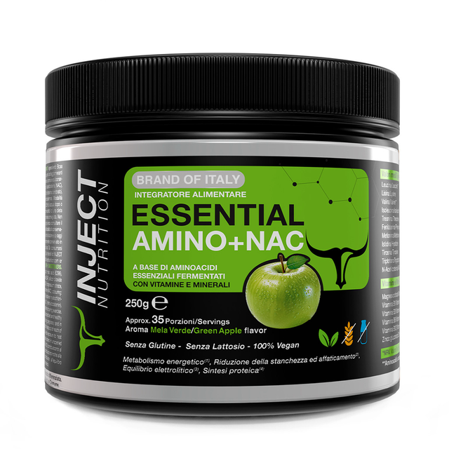 ESSENTIAL AMINO + NAC (250 Grammi) INJECT NUTRITION