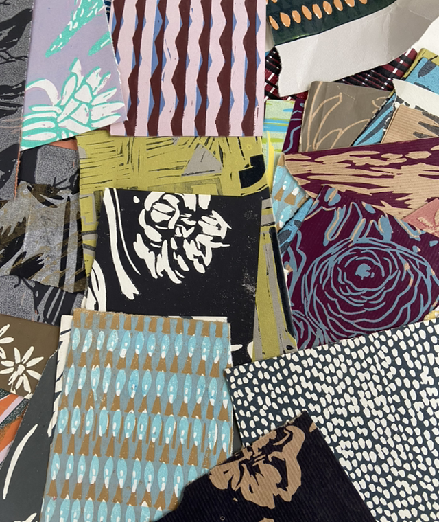 Envelop met stukjes papier. ( samples)