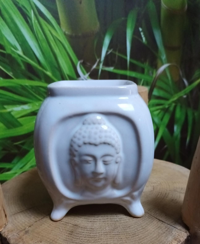 Brûleur de fondants blanc &quot;bouddha&quot;