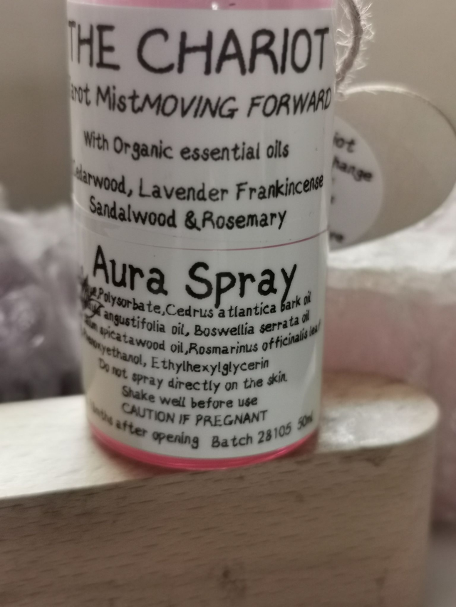 Aura Spray TAROT (THE CHARIOT). 50ml WTH FREE CRYSTAL