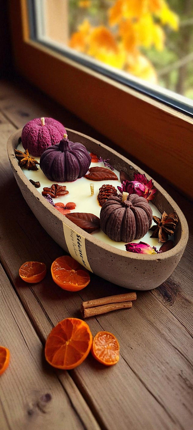 ✨ Composition Bougie parfumée ovale - Moyen format