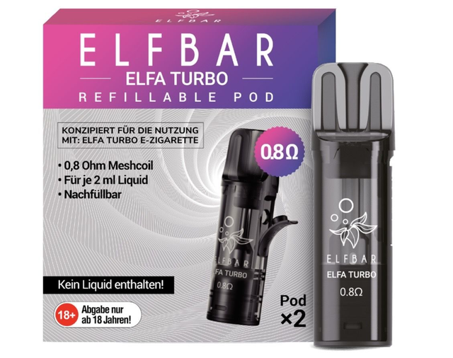 ELFBAR ELFA Refillable Pod Turbo 2er Pack (Leer Pod)