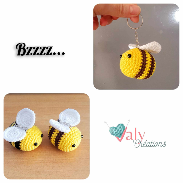 Porte clé "Abeille" (sur commande)