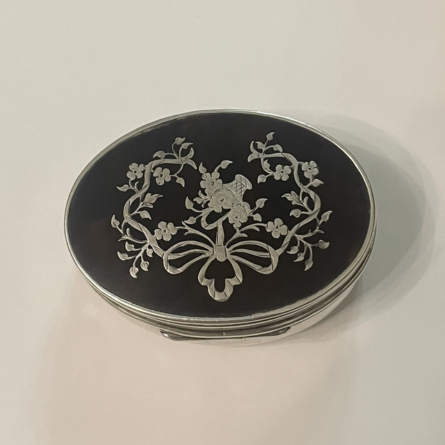 Silver &amp; Tortoise trinket box