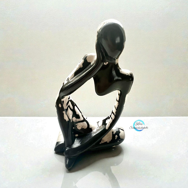 Denker(in) 3 Dekofigur, schwarz/weiß