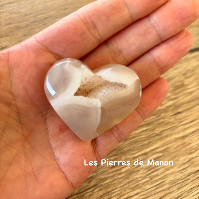 Coeur Agate Fleur 