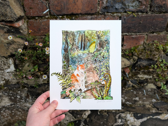 Same But Different | Cat & Butterfly | Print