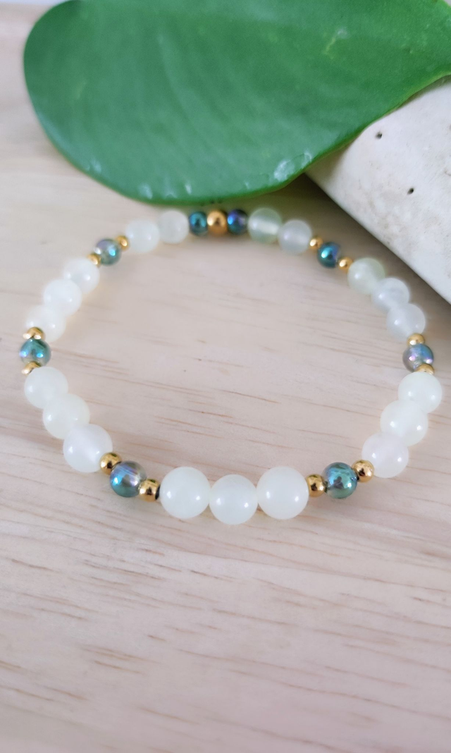 Bracelet "Harmonie et Paix" Jade vert