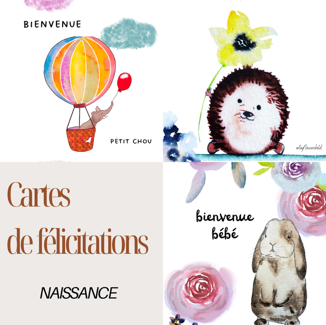 Carte félicitations bébé 