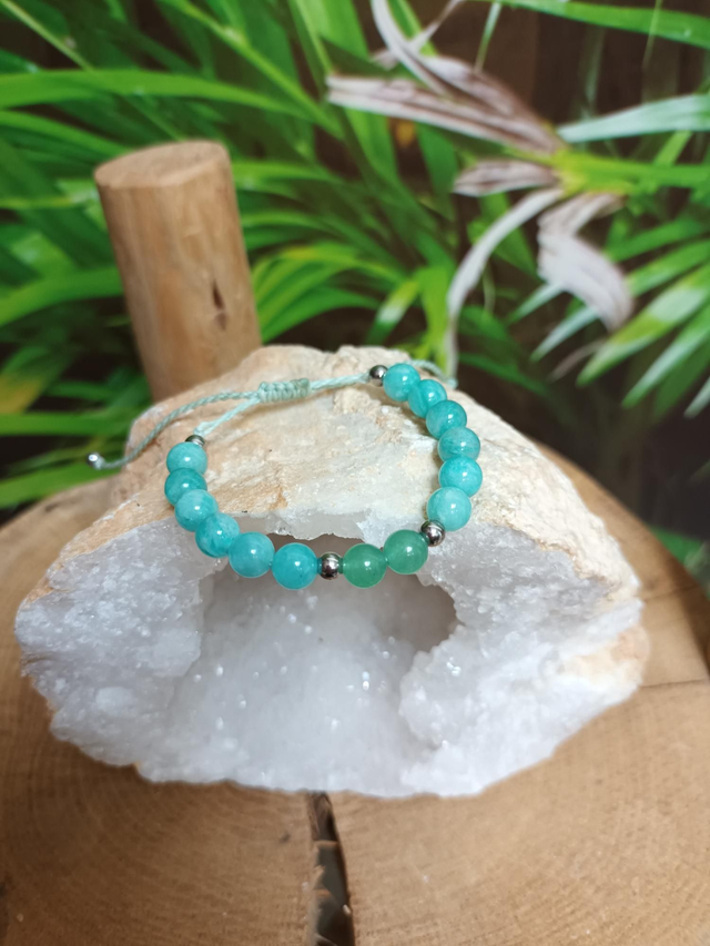 Bracelet en amazonite et aventurine verte