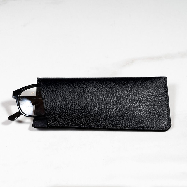 Astuccio per Occhiali | Black Leather - Mr. Trevis