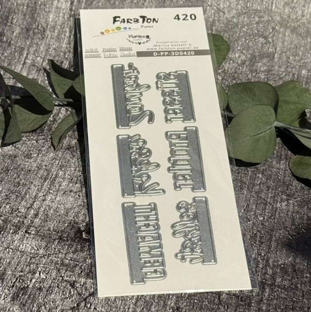 Zusatzset Schriftstanzen (Nr. 420) Set: Selbst Gemacht Hersteller: Farbton-Design GmbH