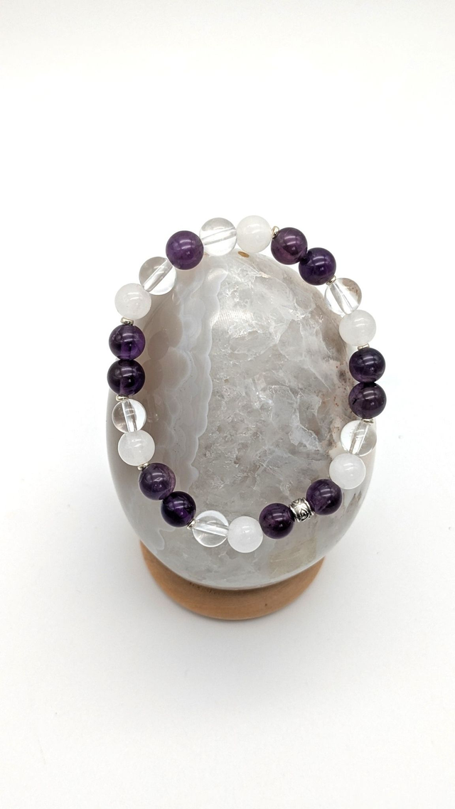 Améthyste, Jade Blanc et Cristal de Roche