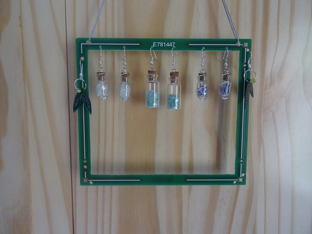 Présentoir pour bijoux cadre circuit imprimé