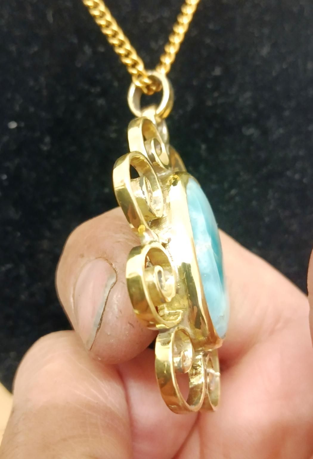 Pendentif Rococo Larimar