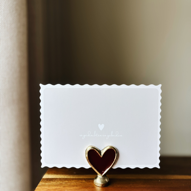 Wenskaart - In gedachten en gebeden 