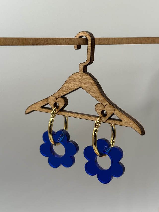 Boucles d’Oreilles « Fleurs Rétro » TRANSPARENT