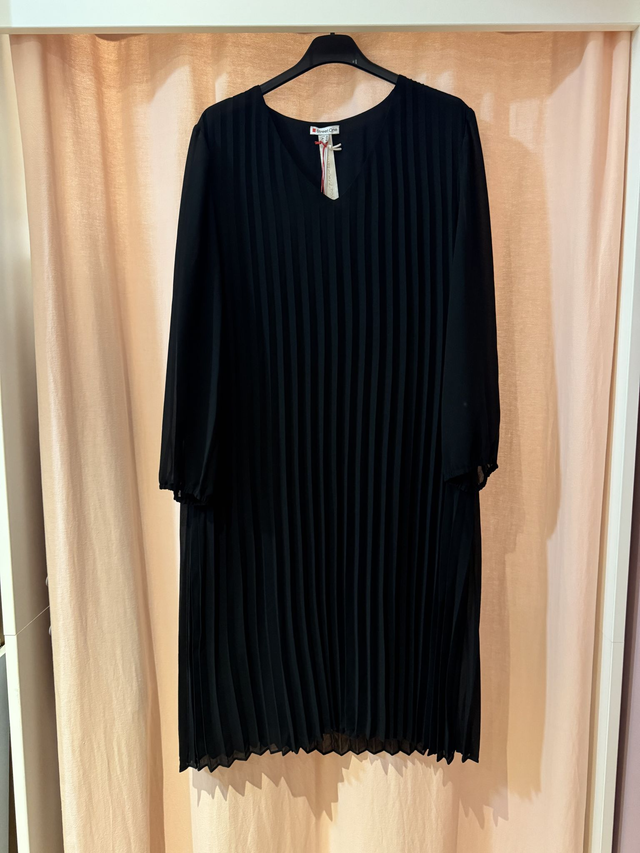 Abito plissé nero