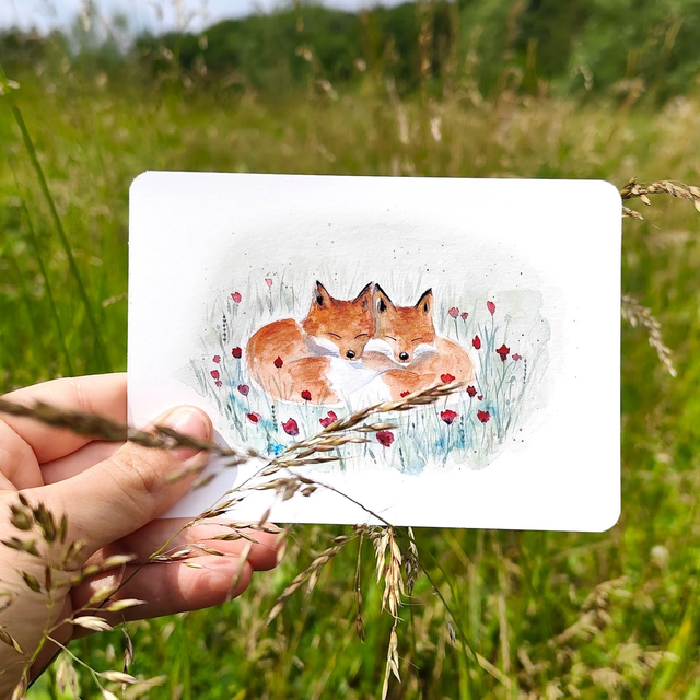 Repos au coeur des Tulipes - carte postale 