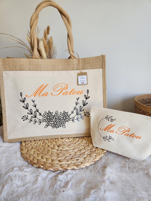 Offre duo Cabas et Pochette personnalisés