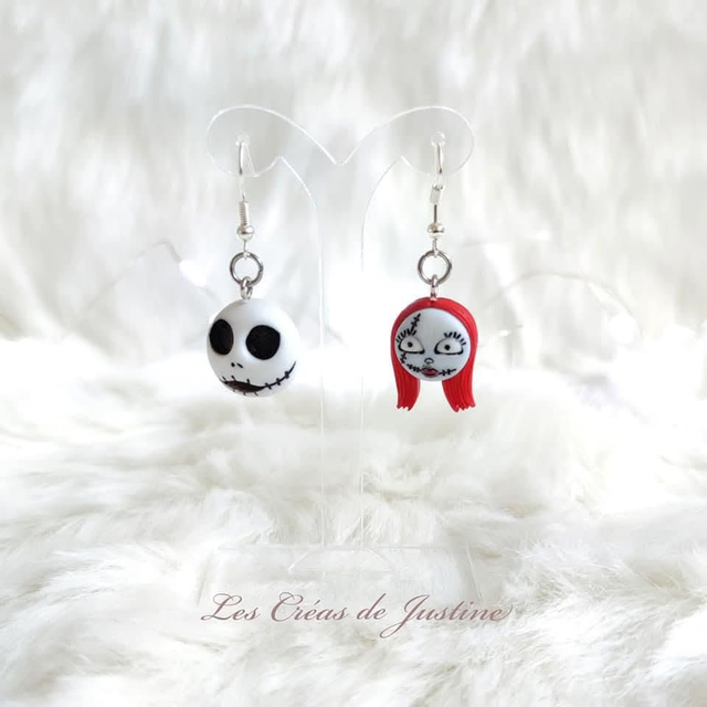 Boucles d&#039;oreilles Jack et Sally 