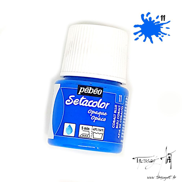 PEBEO - PEINTURE TEXTILE SETACOLOR OPAQUE BLEU COBALT 45mL - PB009011
