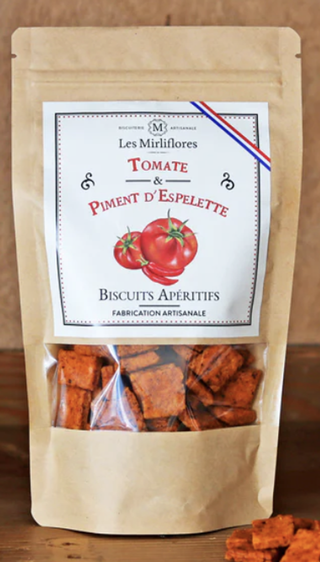 Biscuits apéritif tomate &amp; piment d'Espelette
