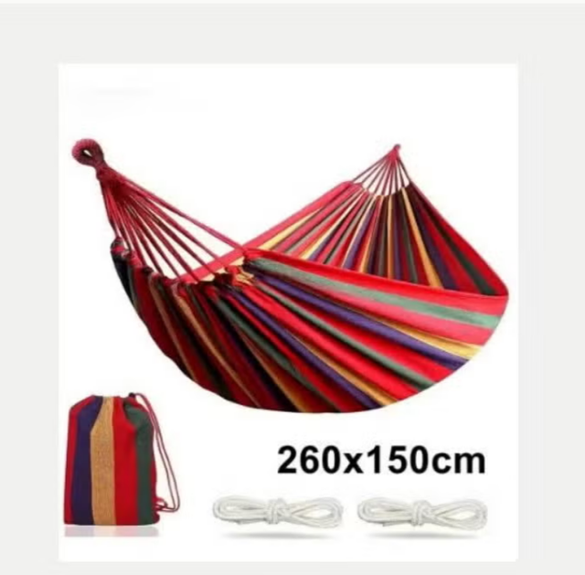 Brede canvas hangmat (260 x 150 cm)