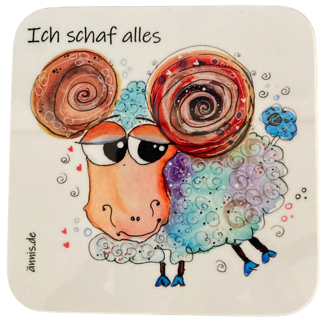 Untersetzer "Widder - ich schaf alles"