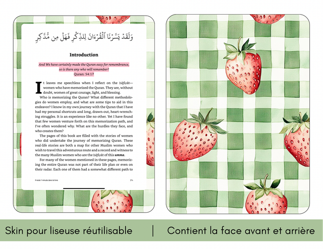 Skin pour liseuse - Fraises des bois