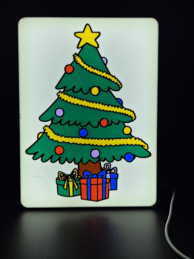 Christmas tree 3d printed lightbox