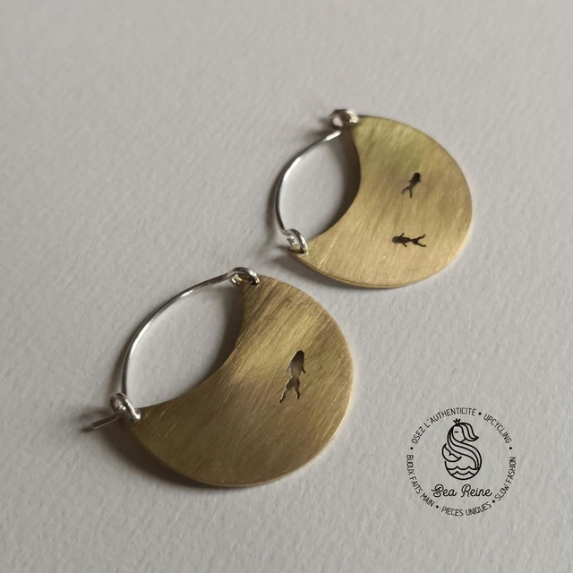 Boucles d&#039;oreilles cymbales 