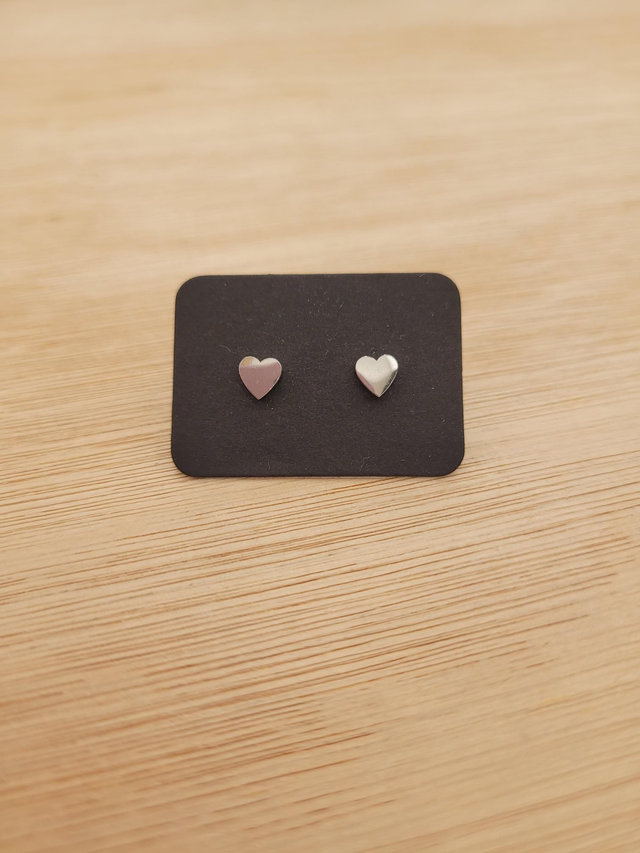 Stainless steel Heart stud earrings - SL-007
