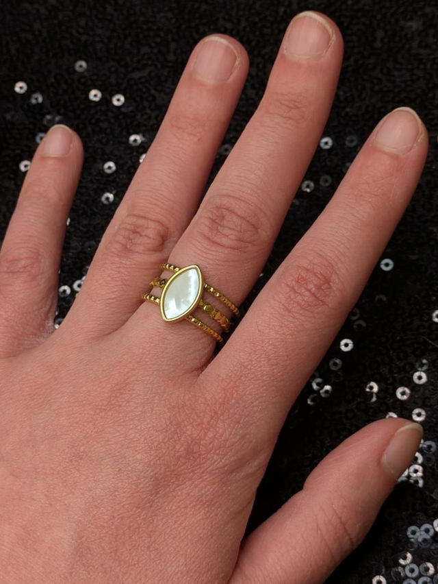 Bague nacre losange
