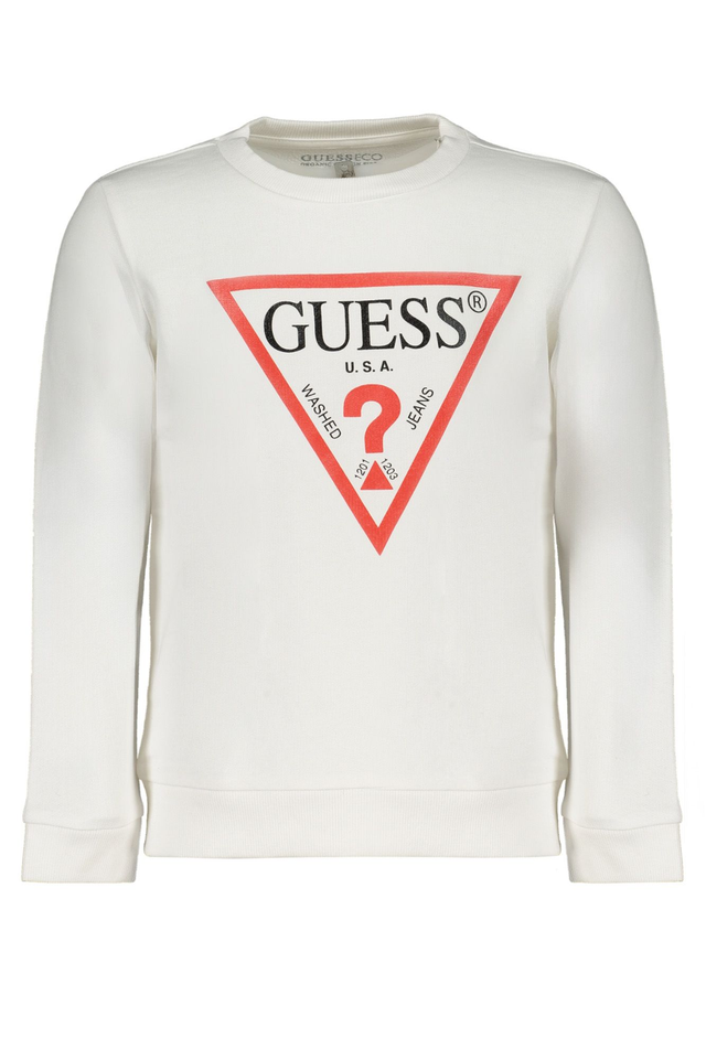 GUESS JEANS FELPA SENZA ZIP BAMBINO BIANCO