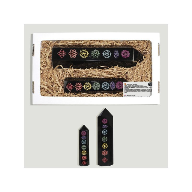 Punta Obsidiana 7 Chakras BIG