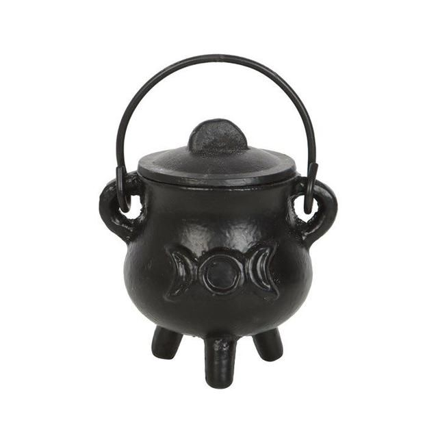 7.5cm Cast Iron Cauldron With Triple Moon