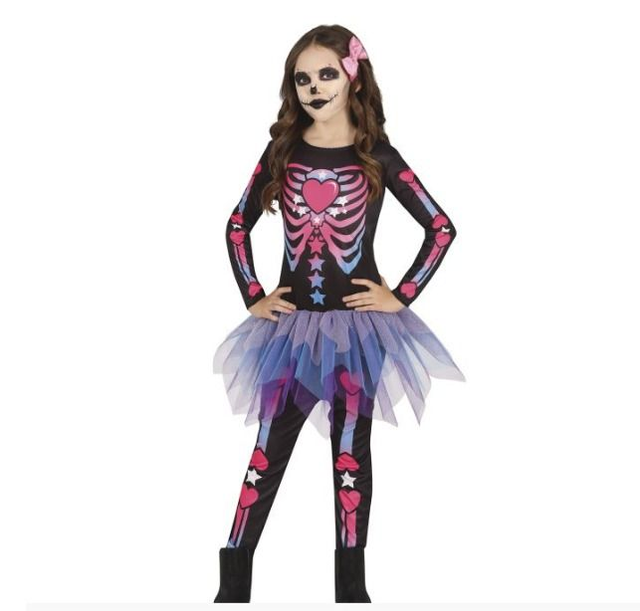 halloween ,  78060  PINK SKELETON, INFANTILE, 5-6 ANNI  