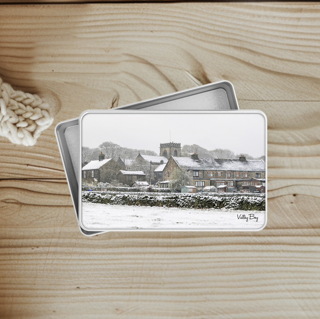 "Snow in the village of Bolsterstone" Keepsake Tin