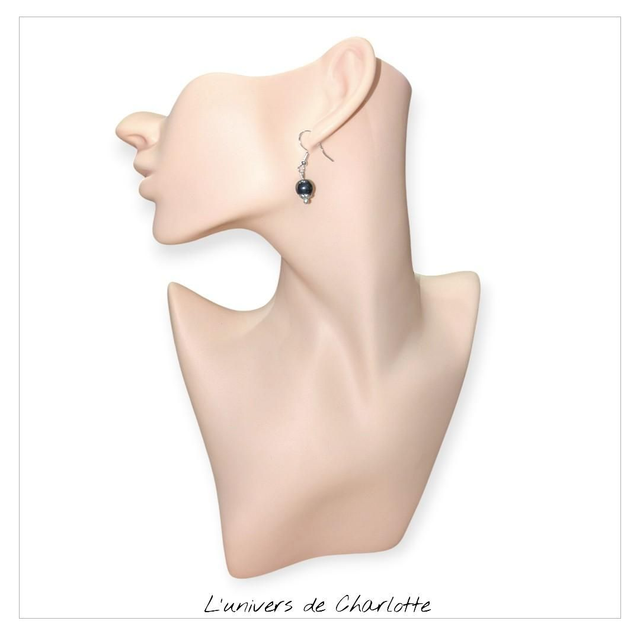 Boucles d'oreilles "Hématite" BO-139