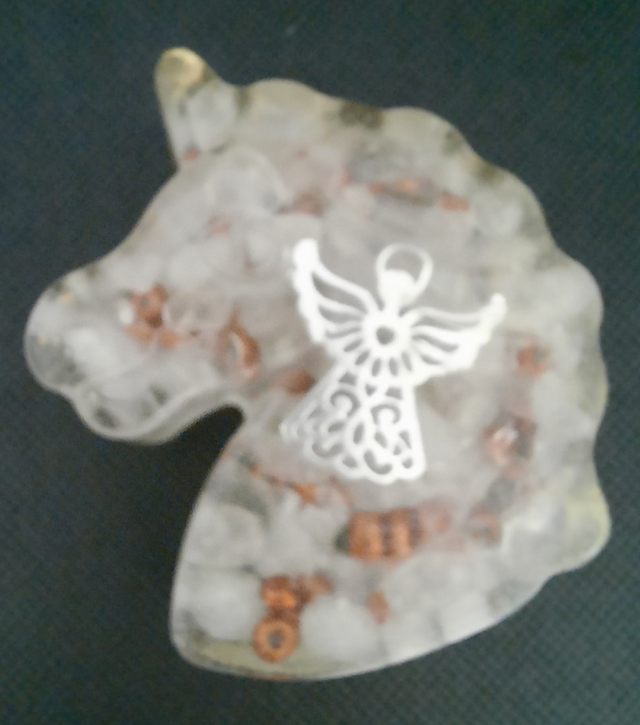 Licorne Orgonite Quartz rose